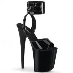 Pleaser Shoes FLAMINGO-891 Black Patent/Black Platform Sandal
