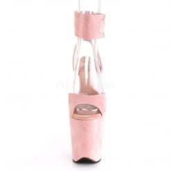 Pleaser FLAMINGO-891 Pink Faux Suede/Pink Faux Suede Platform Sandal Shoes