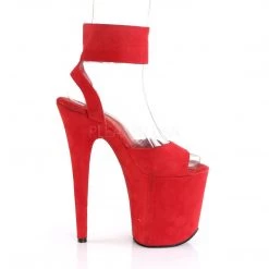 Pleaser FLAMINGO-891 Red Faux Suede/Red Faux Suede Platform Sandal Shoes 12 Pleaser FLAMINGO-891 Red Faux Suede/Red Faux Suede Platform Sandal Shoes