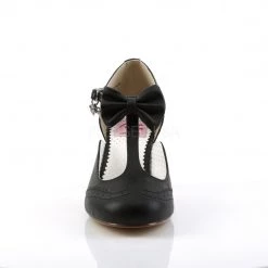 Pin Up Couture FLAPPER-11 Black Faux Leather