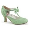 Pin Up Couture FLAPPER-11 Mint Faux Leather