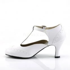 Pin Up Couture Shoes FLAPPER-26 White Pu