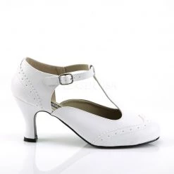 Pin Up Couture Shoes FLAPPER-26 White Pu