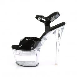 Pleaser FLASHDANCE-709 Black Patent Platform Sandal