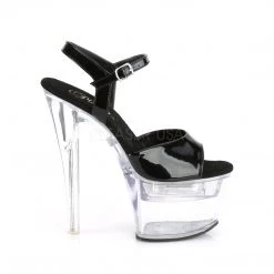 Pleaser FLASHDANCE-709 Black Patent Platform Sandal