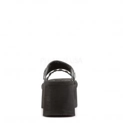 Demonia FUNN-18 Black Vegan Leather Slide