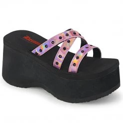 Demonia FUNN-19 Pink Hologram Sandal
