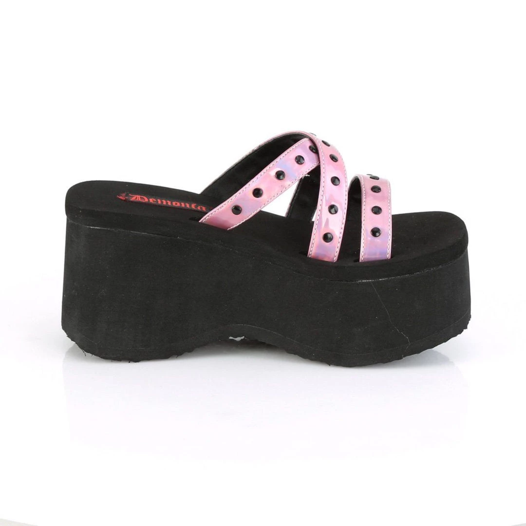 Demonia FUNN-19 Pink Hologram Sandal 7 Demonia FUNN-19 Pink Hologram Sandal