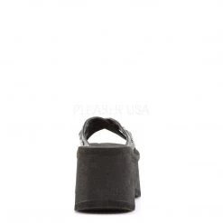 Demonia FUNN-29 Black Vegan Leather Slide