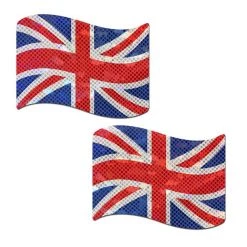 Pastease Flag: Union Jack United Kingdom Glittering Flag Nipple Pasties