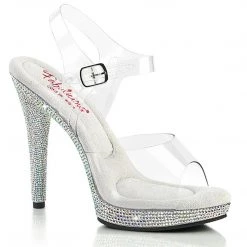 Fabulicious Shoes GLORY-508DM Clear/Silver Multi Rhinestone