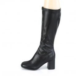 Funtasma GOGO-300-2 Black Stretch Faux Leather Boots 10 Funtasma GOGO-300-2 Black Stretch Faux Leather Boots