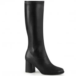 Funtasma GOGO-300-2 Black Stretch Faux Leather Boots 13 Funtasma GOGO-300-2 Black Stretch Faux Leather Boots