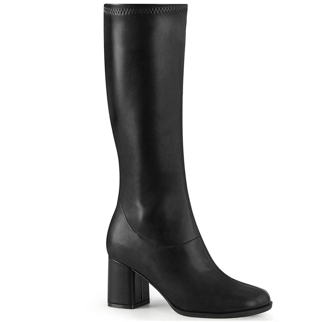 Funtasma GOGO-300-2 Black Stretch Faux Leather Boots 8 Funtasma GOGO-300-2 Black Stretch Faux Leather Boots