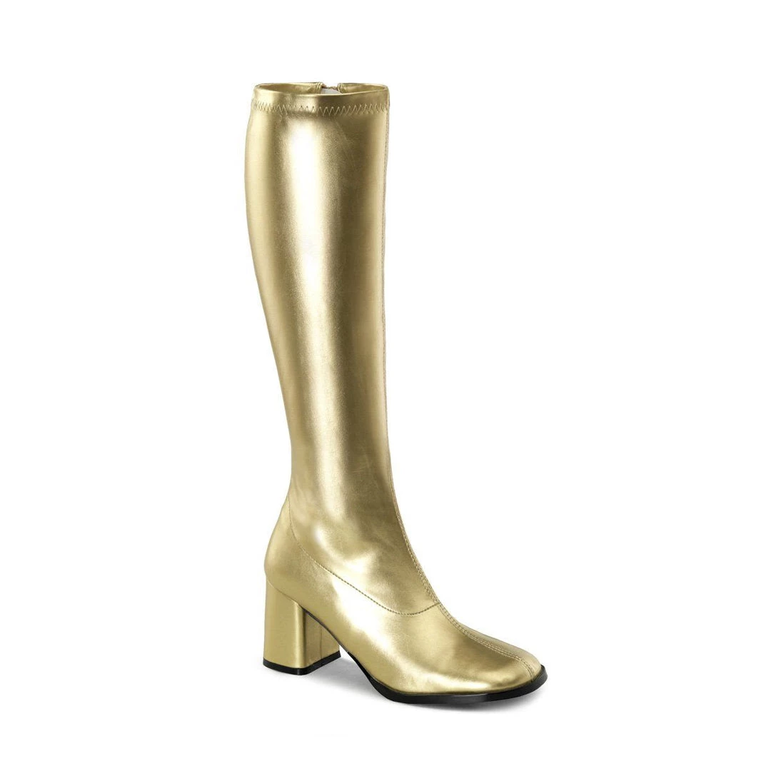 Funtasma GOGO-300 Gold Stretch Pu Boots 3 Funtasma GOGO-300 Gold Stretch Pu Boots