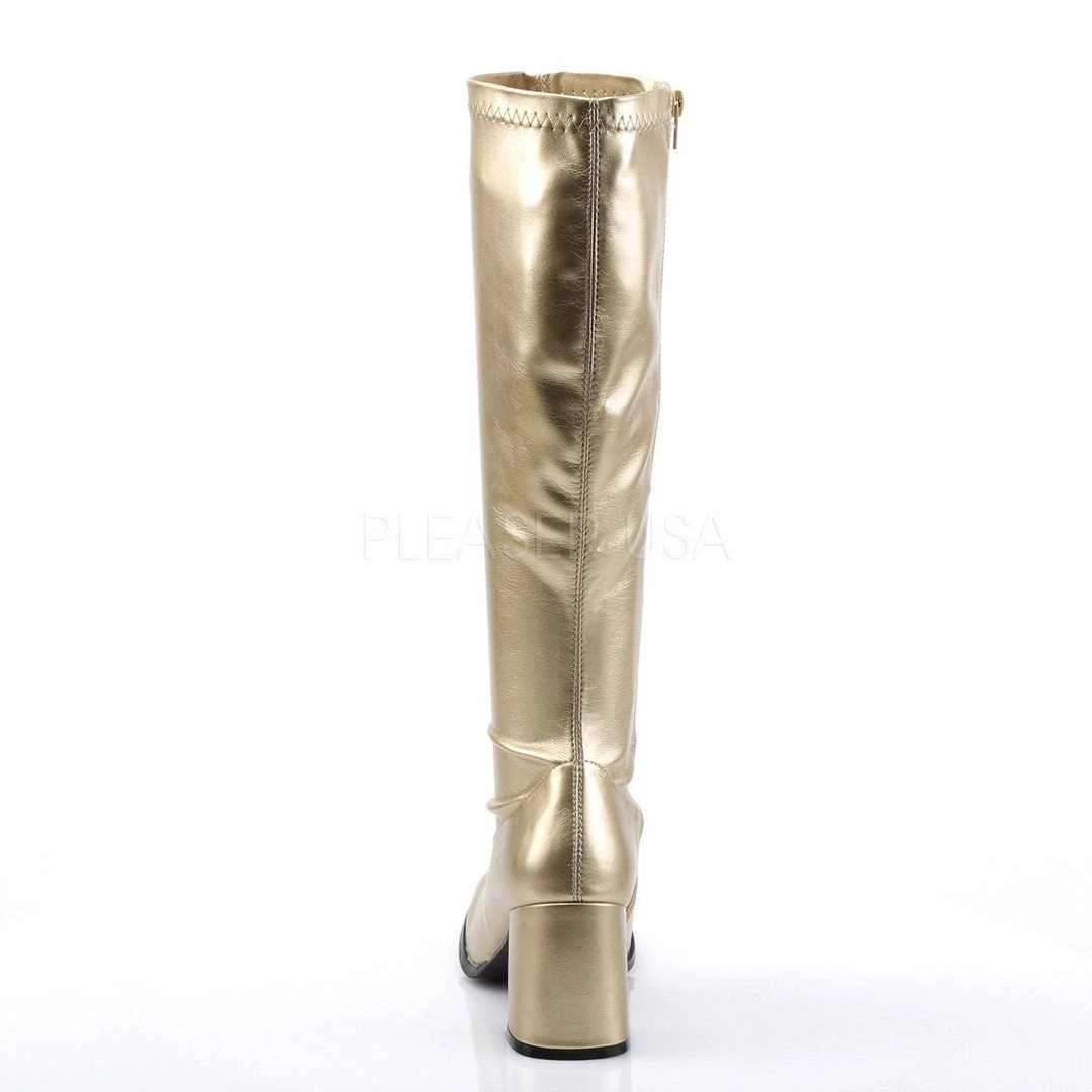 Funtasma GOGO-300 Gold Stretch Pu Boots 11 Funtasma GOGO-300 Gold Stretch Pu Boots