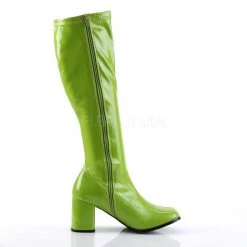 Funtasma Boots GOGO-300 Lime Green Stretch Patent