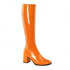 Funtasma Boots GOGO-300 Orange Stretch Patent