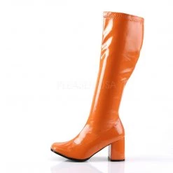 Funtasma Boots GOGO-300 Orange Stretch Patent