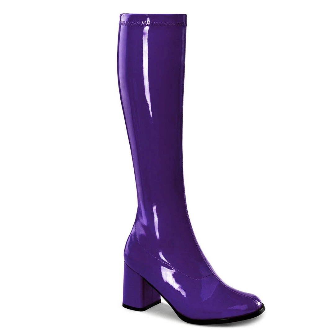 Funtasma Boots GOGO-300 Purple Stretch Patent 3 Funtasma Boots GOGO-300 Purple Stretch Patent