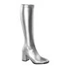 Funtasma Boots GOGO-300 Silver Metallic Stretch Pu