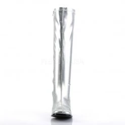 Funtasma Boots GOGO-300 Silver Metallic Stretch Pu