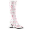 Funtasma Boots GOGO-300FL White Stretch Patent