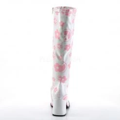 Funtasma Boots GOGO-300FL White Stretch Patent