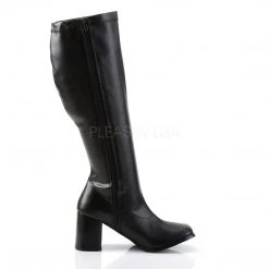 Funtasma Boots GOGO-300WC Wide Calf Black Stretch Pu