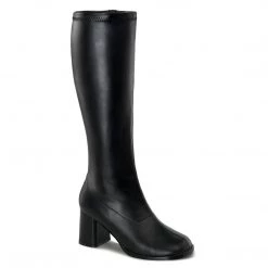Funtasma Boots GOGO-300WC Wide Calf Black Stretch Pu