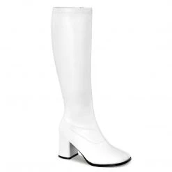 Funtasma GOGO-300WC Wide Calf White Stretch Pu Boots