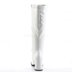 Funtasma GOGO-300WC Wide Calf White Stretch Pu Boots