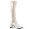 Funtasma GOGO-303 White Stretch Patent-Clear Tpu Boots