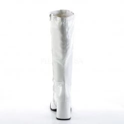 Funtasma GOGO-303 White Stretch Patent-Clear Tpu Boots