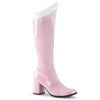Funtasma GOGO-306 Baby Pink-White Stretch Patent