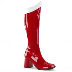 Funtasma GOGO-306 Red-White Stretch Patent
