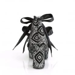 Demonia GOTHIKA-53 Black-Silver Faux Nubuck Leather Pump New Arrivals