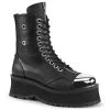 Demonia Boots GRAVEDIGGER-10 Black Vegan Leather Ankle Boot