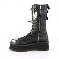 Demonia GRAVEDIGGER-250 Black Vegan Leather Mid-Calf Boot New Arrivals