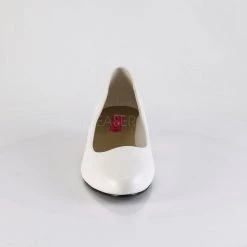 Pleaser Pink Label GWEN-01 White Faux Leather