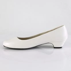 Pleaser Pink Label GWEN-01 White Faux Leather 10 Pleaser Pink Label GWEN-01 White Faux Leather