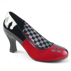 Funtasma HARLEY-42 Black Patent-Red-White Pu Shoes