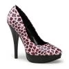 Pin Up Couture HARLOW-01 Baby Pink Pu (Cheetah Print)
