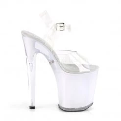 Pleaser ILLUMINATOR-808 Clear/White Glow Platform Sandal 12 Pleaser ILLUMINATOR-808 Clear/White Glow Platform Sandal