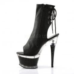 Pleaser ILLUSION-1018 Black Faux Leather Boot