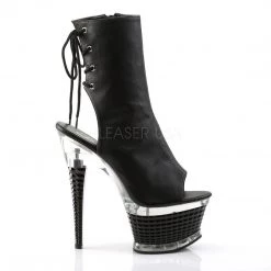 Pleaser ILLUSION-1018 Black Faux Leather Boot