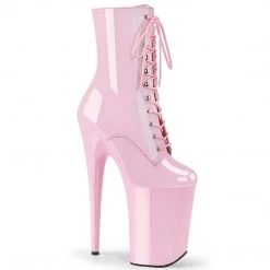 Pleaser INFINITY-1020 Baby Pink Patent Ankle Boot