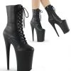 Pleaser INFINITY-1020 Black Faux Leather Ankle Boot 2 Pleaser INFINITY-1020 Black Faux Leather Ankle Boot