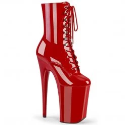 Pleaser INFINITY-1020 Red Patent Ankle Boot Boots