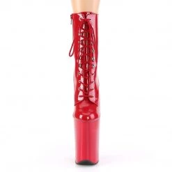 Pleaser INFINITY-1020 Red Patent Ankle Boot Boots